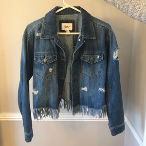 Forever 21 Distressed Jean Jacket